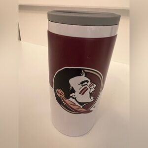 LOGO BRANDS FLORIDA STATE 12 OZ COOLIE 
FOR SLIM CANS  HAND WASH ONLY